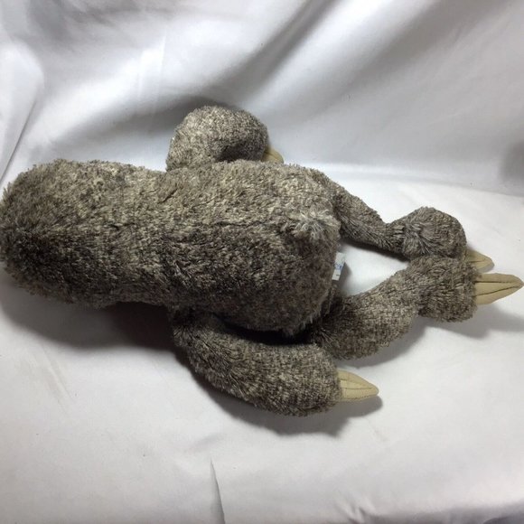Sloth Plush Three Toed Clawed 18” Stuffed Animal Toy Realistic Brown Tan Hug Fun - Picture 7 of 9